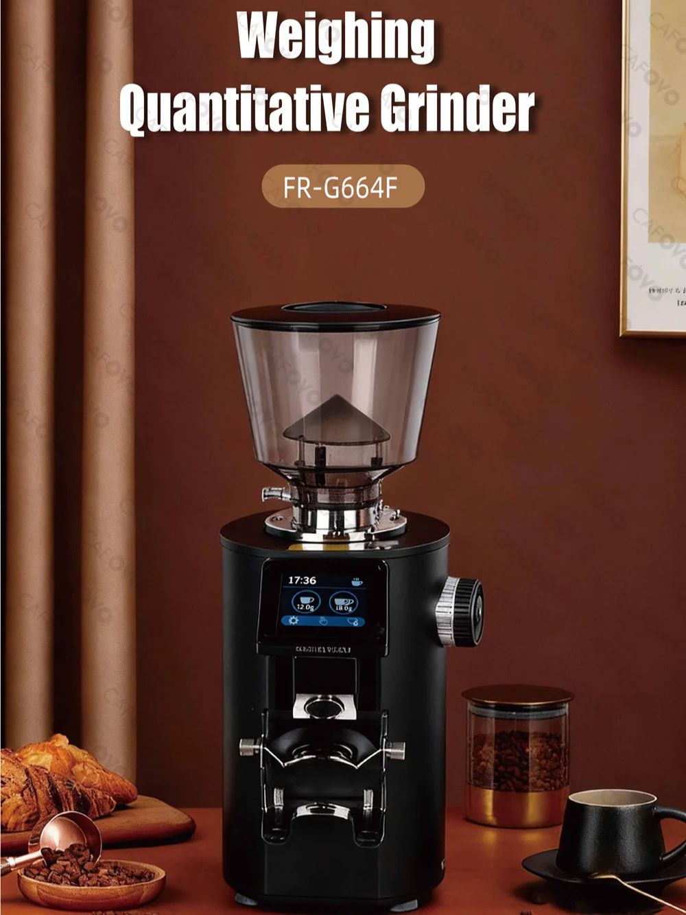 CAFOVO G664F Professional Weig - Coffee Grinder Burr Flat recension och pris