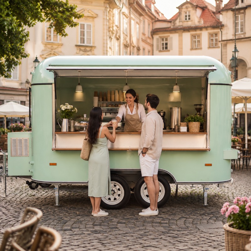 Food Truck Mobile with Kitchen - Coffee Van Equipment recension och pris