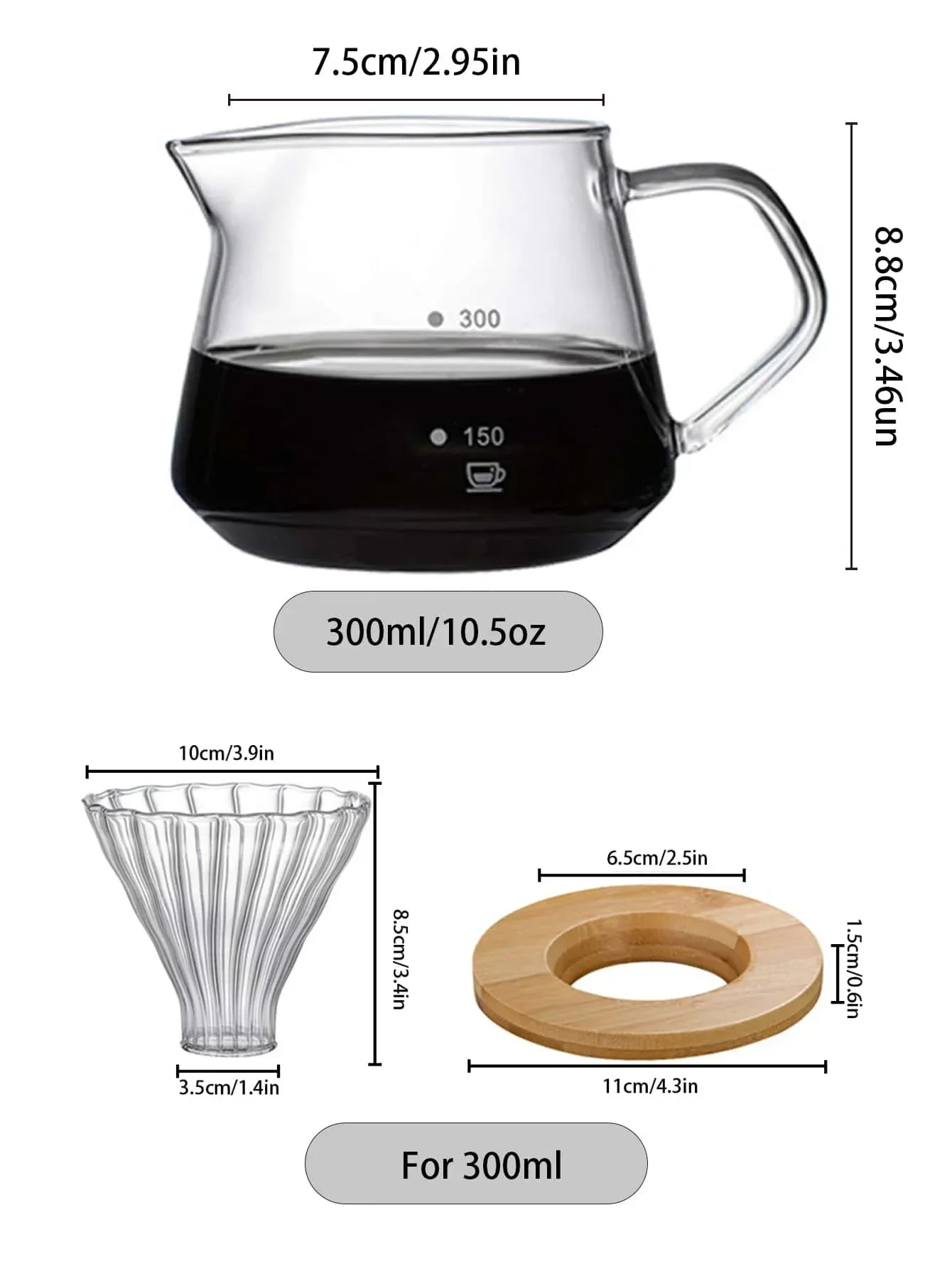 Punana 600ml Pour Over Coffee  - Coffee Equipment Pour Over recension och pris